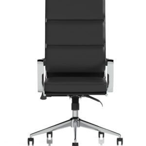 Savoy High Back Executive Black Leather Office Chair with Arms - Image 2
