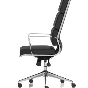Savoy High Back Executive Black Leather Office Chair with Arms - Image 4