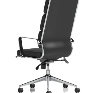 Savoy High Back Executive Black Leather Office Chair with Arms - Image 5