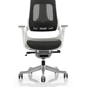 Zure High Back White Shell Executive Office Chair with Arms - Image 2