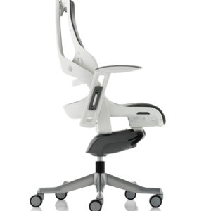 Zure High Back White Shell Executive Office Chair with Arms - Image 5