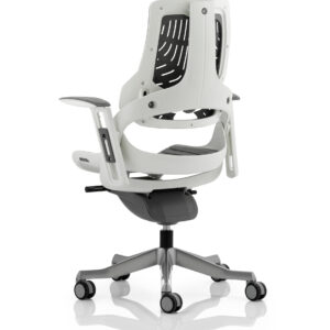 Zure High Back White Shell Executive Office Chair with Arms - Image 8