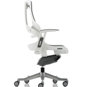 Zure High Back White Shell Executive Office Chair with Arms - Image 10