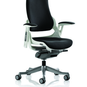 Zure High Back White Shell Executive Office Chair with Arms - Image 12