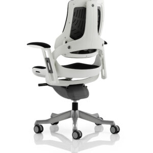 Zure High Back White Shell Executive Office Chair with Arms - Image 14