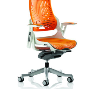Zure High Back White Shell Executive Office Chair with Arms - Image 19