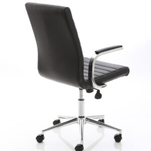 Ezra Medium Back Leather Executive Office Chair with Arms - Image 4
