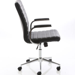 Ezra Medium Back Leather Executive Office Chair with Arms - Image 5