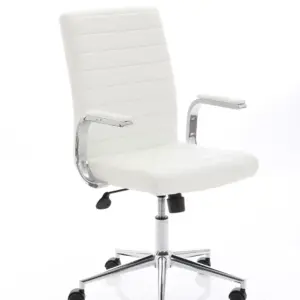 Ezra Medium Back Leather Executive Office Chair with Arms - Image 14