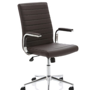 Ezra Medium Back Leather Executive Office Chair with Arms - Image 28
