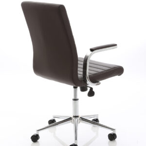 Ezra Medium Back Leather Executive Office Chair with Arms - Image 31