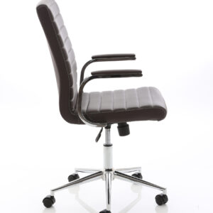 Ezra Medium Back Leather Executive Office Chair with Arms - Image 32