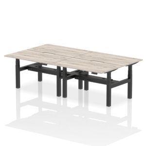 Air Back-to-Back Scalloped Edge Height Adjustable Bench Desk - 4 Person - Image 22