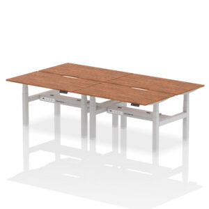 Air Back-to-Back Scalloped Edge Height Adjustable Bench Desk - 4 Person - Image 32