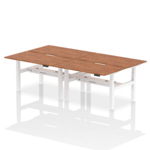 Air Back-to-Back Scalloped Edge Height Adjustable Bench Desk - 4 Person - Image 33