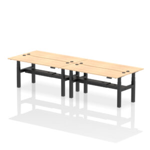Air Back-to-Back Slimline Height Adjustable Bench Desk - 4 Person - Image 73