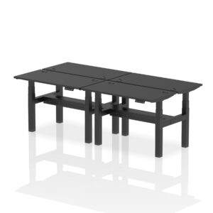 Air Back-to-Back Slimline Height Adjustable Bench Desk - 4 Person - Image 4
