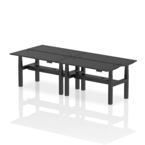 Air Back-to-Back Slimline Height Adjustable Bench Desk - 4 Person - Image 25