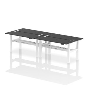 Air Back-to-Back Slimline Height Adjustable Bench Desk - 4 Person - Image 48