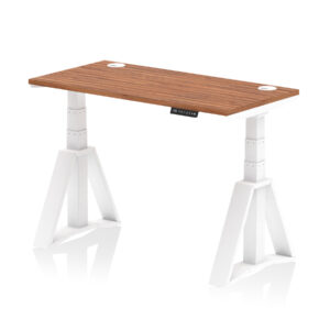 Air Height Adjustable Slimline Desk With Cable Ports With Piste Foot - Image 25