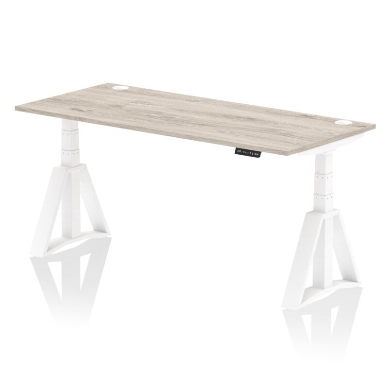 Air Height Adjustable Desk With Cable Ports With Piste Foot - Image 48