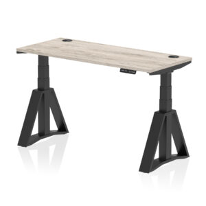 Air Height Adjustable Slimline Desk With Cable Ports With Piste Foot - Image 70