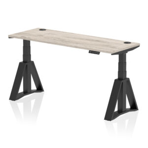 Air Height Adjustable Slimline Desk With Cable Ports With Piste Foot - Image 71