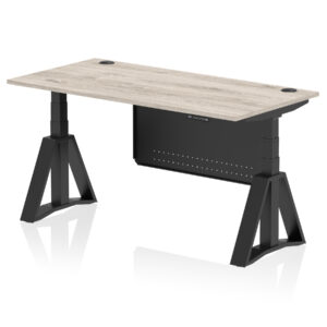 Air Height Adjustable Desk With Cable Ports With Steel Modesty Panel With Piste Foot - Image 71