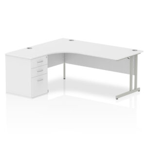 Impulse 1800mm Cantilever Left Crescent Desk Workstation - Image 32