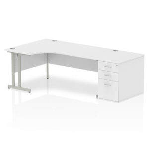 Impulse 1800mm Cantilever Left Crescent Desk Workstation - Image 35