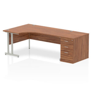Impulse 1800mm Cantilever Left Crescent Desk Workstation - Image 29