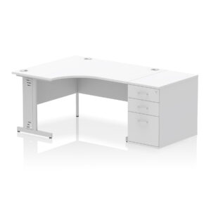Impulse 1400mm Cable Managed Left Crescent Desk Workstation - Image 32