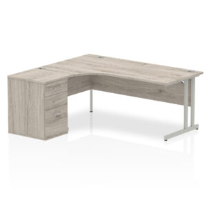Impulse 1800mm Cantilever Left Crescent Desk Workstation - Image 8