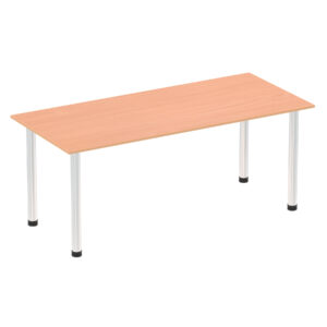Impulse 1800mm Straight Table With Post Leg - Image 3