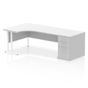 Impulse 1800mm Cantilever Left Crescent Desk Workstation - Image 36