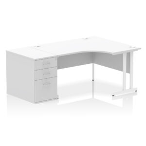 Impulse 1400mm Cantilever Right Crescent Desk Workstation - Image 35