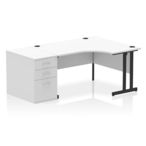 Impulse 1400mm Cantilever Right Crescent Desk Workstation - Image 36