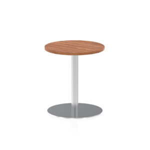 Italia Round Poseur Table Silver Leg - Image 2