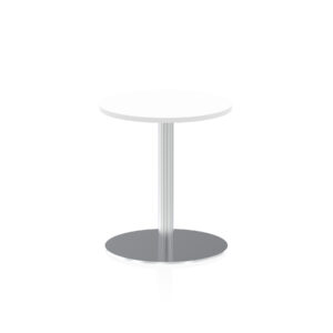 Italia Round Poseur Table Silver Leg - Image 3