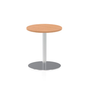 Italia Round Poseur Table Silver Leg - Image 5
