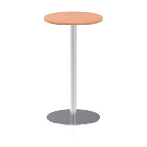Italia Round Poseur Table Silver Leg - Image 7