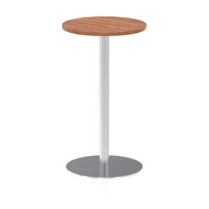 Italia Round Poseur Table Silver Leg - Image 8