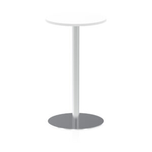 Italia Round Poseur Table Silver Leg - Image 9