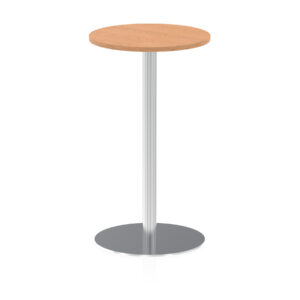 Italia Round Poseur Table Silver Leg - Image 11