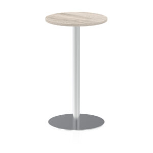 Italia Round Poseur Table Silver Leg - Image 12