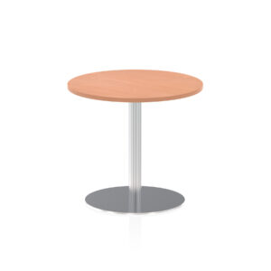 Italia Round Poseur Table Silver Leg - Image 13