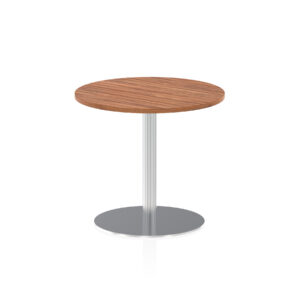 Italia Round Poseur Table Silver Leg - Image 14