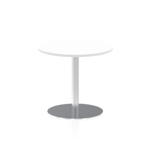 Italia Round Poseur Table Silver Leg - Image 15