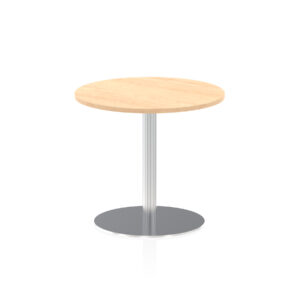 Italia Round Poseur Table Silver Leg - Image 16