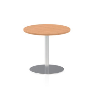 Italia Round Poseur Table Silver Leg - Image 17